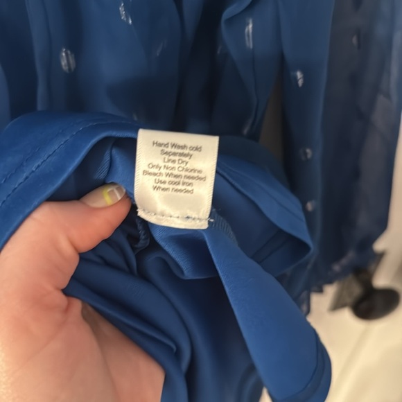 NSR // Azure Sheer Long Sleeve Dress - Picture 7 of 8